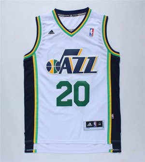 Maillot De Basket Utah Jazz Gordon Hayward 20 Tissus Sportif Fans Edition Blanc